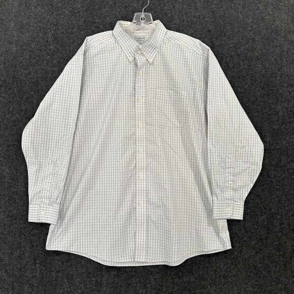 L.L.Bean Pinpoint Shirt Men's 17-33 White Wrinkle Resistant Traditional Fit - Picture 1 of 8
